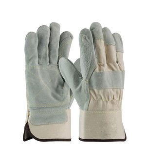 Guantes de trabajo de cuero de vaca Anti-Corte Antideslizante Características Suave Cómodo Seguridad Protección de manos - Product Image 1