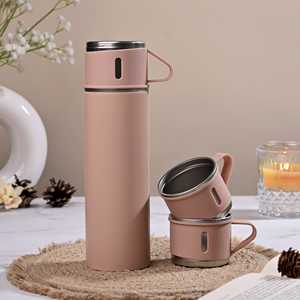 Opulento Juego de Termos de Acero Inoxidable de 3 Piezas con Taza Recta y Botella con Termostato para Viajes y Regalos Empresariales - Product Image 1