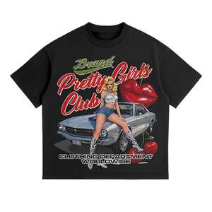 เสื้อยืดผู้ชายแขนสั้นผ้าคอตตอน100% 300กรัมเสื้อยืดไหล่ทึบทรงหลวมแนวสตรีท - Product Image 3