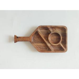 ถาดอะคาเซียที่เสิร์ฟทำด้วยมือรูปทรงขวดพร้อมวัสดุตกแต่งตามธรรมชาติสำหรับโรงแรมร้านอาหารคาเฟ่และใช้ในบ้าน - Product Image 1