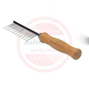 Cepillos DE ASEO contra pulgas para mascotas, peine profesional de acero inoxidable con mango de madera para perros - Product Image 6