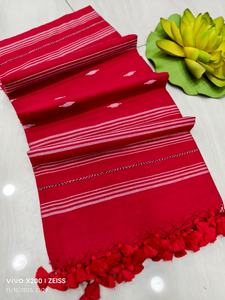 Sari de Algodón Puro Hecho a Mano, de Secado Rápido, Ecológico, de Peso Medio, Estilo Liso, Trabajo Manual, Vestido de Novia para Niñas - Product Image 2