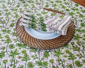 Mantel de lujo de alta calidad con estampado de bloques de algodón, diseño Floral indio hecho a mano, cubierta cuadrada Vintage para comedor, cocina, Patio - Product Image 4