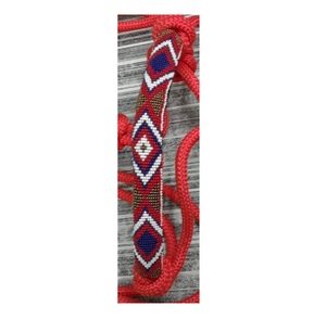 Nailon rojo de alta calidad, duradero, Inglés occidental, diseño geométrico, cuerda con cuentas, Halter, superventas, fabricantes indios, venta al por mayor - Product Image 4