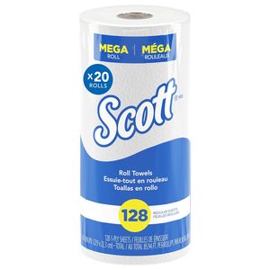 Scott 1-Ply <b>Paper</b> Towel Roll, 128 Sheets/Roll, 20 Rolls/Case (41482) - Product Image 3