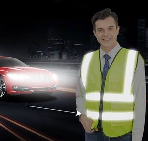 تشجيانغ عالية الوضوح البناء عمال تحذير حماية حركة المرور عاكس رصف العمل سترة زرقاء مع جيب الرمز البريدي - Product Image 2