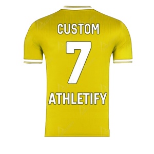 Camiseta de fútbol unisex personalizada, número de nombre personalizado, elástico en cuatro direcciones, ligero, 100% de poliéster para aficionados a equipos deportivos - Product Image 1