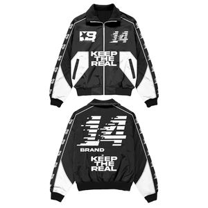 Nuevo Conjunto de Chaqueta y Pantalones Deportivos Personalizados para Hombre con Franja Reflectante, Traje Deportivo Cortavientos de Nailon para Hombre - Product Image 5