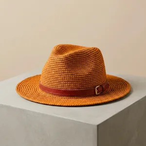 Sombrero Panamá Unisex de Lona con Ala Ancha, Cinta Ajustable, para Playa, Viajes, Aire Libre, Verano, Adultos - Product Image 2