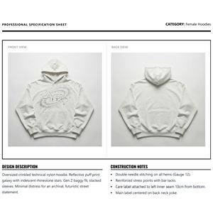 Sudadera con Capucha para Mujer, 500 g/m², Felpa de Algodón, con Cristales de Estrás, Diseño Gráfico, Top Corto, Estilo Urbano, Fabricante - Product Image 6