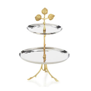 Nuevo soporte decorativo antiguo para servir pasteles, platos para servidores de dulces, soporte de postre Floral de 2 niveles para accesorios de utensilios de cocina para el hogar - Product Image 3