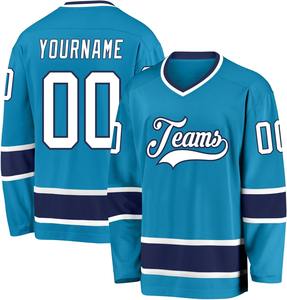 OEM personalizado Hockey sobre hielo Jerseys fábrica profesional bordado Logo Tackle diseño de sarga al por mayor personalizado uniforme del equipo - Product Image 6