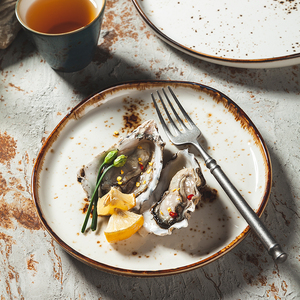 Plato de <span class=keywords><strong>Porcelana</strong></span> Rústica con Efecto de Horno YAYU, Estilo Japonés Vintage para Sushi, Borde Irregular, Platos de Cerámica para Restaurante y Hotel - Product Image 1