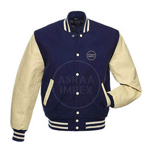 Chaqueta con letras de manga de cuero suave con cuello levantado de primera calidad deportiva e informal para invierno - Product Image 1
