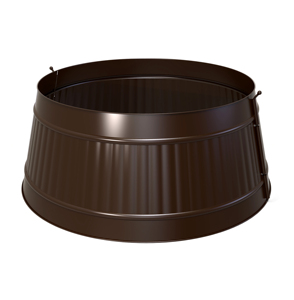 Collier de sapin de Noël en métal avec bande rouge, anneau de sapin rustique, design flocon de neige décoratif, décoration de Noël de style campagnard - Product Image 5