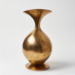 CrownLeaf <b>Decorative</b> <b>Vase</b> Opulent Grace <b>Tall</b> Bronze Finish Designer Metal <b>Vase</b> Exquisite Handcrafted Accent for Home <b>Decor</b> - Product Image 3