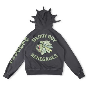 Sweat à capuche de haute qualité pour homme avec un imprimé en relief offrant un design texturé audacieux et une sensation douce et lourde pour des tenues tendance - Product Image 2