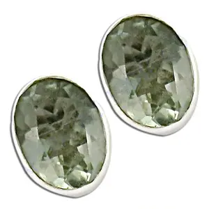 Boucles d'oreilles clous tendance vintage en améthyste verte avec anneau en argent 925 et pierre principale en diamant en forme de cœur en or 14k et 18k, cadeau pour femme - Product Image 1