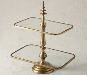 แท่นวางเค้กโลหะสำเร็จรูปแบบโบราณเกรดอาหารเป็นมิตรกับสิ่งแวดล้อมของราชวงศ์ขาวตกแต่งขนมขนมขนมแบบดั้งเดิม - Product Image 1