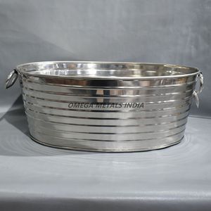 Refroidisseur de vin élégant en acier inoxydable de comptoir seau à glace durable et personnalisable pour restaurants et événements - Product Image 1