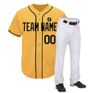 Uniforme de baseball imprimé personnalisé avec nom d'équipe et style de jeu de numéros - Product Image 1