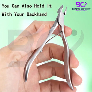 Cortaúñas de Precisión de Acero Inoxidable con Cuchilla Curva, Abertura de Mandíbula Ancha, Agarre Antideslizante para el Cuidado de Manos y Pies, Eliminación de Cutículas y Piel Muerta - Product Image 5