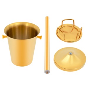 Premium Classic Silver Hammered Tub with Round Handles Handmade <b>Ice</b> Bucket Ideal for Beer, Wine, and Beverage Serving From India - Product Image 1