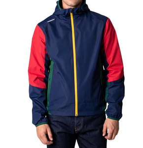 Veste coupe-vent classique à fermeture éclair, blocs de couleur, respirante, séchage rapide, doublure en mesh, pour le camping, la pêche et les sports nautiques - Product Image 4