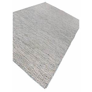 พรมลายเรขาคณิตสีเบจและสีน้ำตาล ทอแบบแบน ทำจากขนสัตว์และวิสโคส สำหรับบ้าน รุ่น ADWV-13047 - Product Image 2