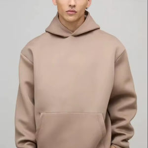 Sweat à capuche pour homme grande taille, tendance hiver 2026, avec appliqué brodé et sérigraphie, 100% coton molletonné épais - Product Image 1