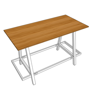 โต๊ะประชุมทรงวงรีสไตล์อินดัสเทรียล BFSTB009-StaBamboo ขนาด 160x80 ซม. ขาแบบ A-Frame ต้องประกอบเอง - Product Image 3