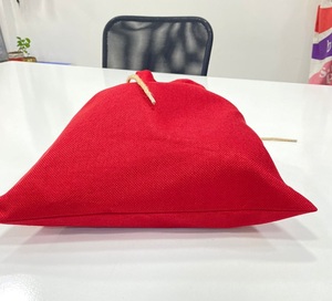 Personnalisable Jute Rouge Indian-Made Embrayages pour Femmes Noël Cordon Fermeture Pochette Instrument Sacs & Cas - Product Image 4