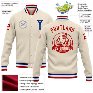 Chaquetas de hombre bordadas de alta calidad de fabricante OEM chaquetas universitarias informales de béisbol personalizadas de lana Polar Letterman - Product Image 3