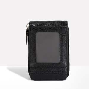Mini Slim RFID Blocking Card <b>Holder</b> Minimalist Style Business and ID Card <b>Wallet</b> with Plain Pattern for Credit Card Use - Product Image 1
