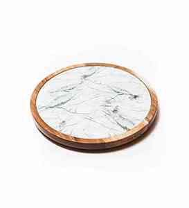 Natural <b>Marble</b> <b>Coaster</b> with Abstract Golden <b>Marble</b> White Stone <b>Coaster</b> For Drink For Office Home Kitchen Table Decor Wholesaler - Product Image 5