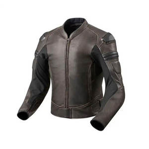Blouson en cuir de moto personnalisé avec logo imprimé, nouvelle arrivée 2026, couleur unie, blousons en cuir de motocross - Product Image 4