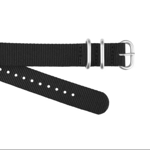 BD001 Unisex 20mm correa de reloj inteligente de nailon negro resistente al agua pulsera de acero inoxidable transpirable suave duradero ligero - Product Image 1