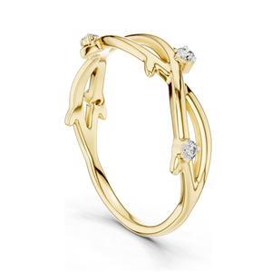 Elegante Anillo de Diamantes de Laboratorio para Mujer, 0.04 CT, Diamantes de Laboratorio VVS-VS-EF, Oro de 18K, 14K, 10K y Plata 925, Oro Rosa, Amarillo, Blanco - Product Image 6