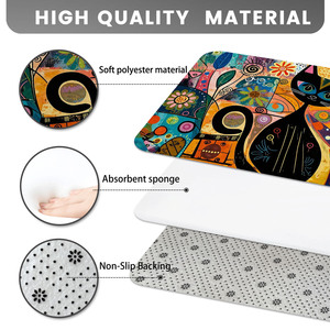 Custom Printed Absorbent <b>Bathroom</b> Rug <b>Set</b> for <b>Bathroom</b> Non-Slip Shower Curtain Bath <b>Mat</b> - Product Image 4
