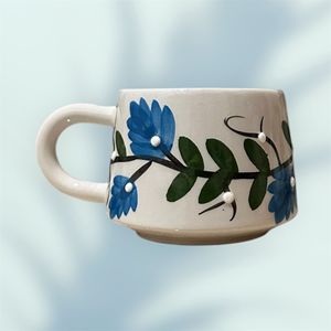 Handmade Blue Vineyard Ceramic <b>Mug</b>-Aromatherapy Scented Natural Elegance & Sophistication for Bars Holiday Use Father's Day Gift - Product Image 3