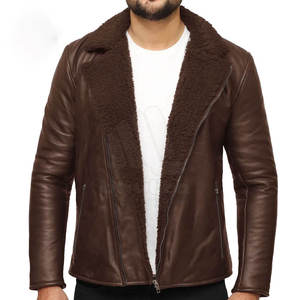 เสื้อแจ็คเก็ตหนังแกะบุขนสำหรับผู้ชาย คุณภาพพรีเมียม บุขนนุ่ม สำหรับอากาศหนาว - Product Image 2