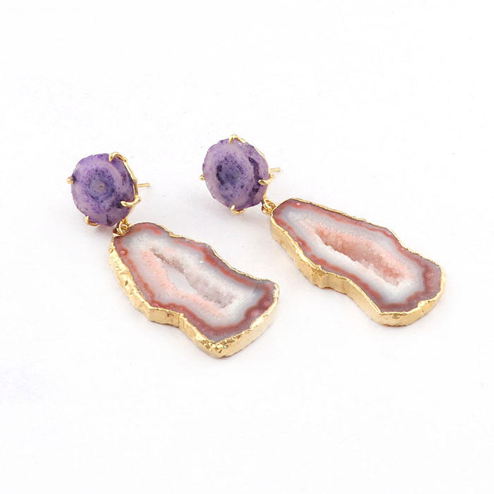 Púrpura y de melocotón