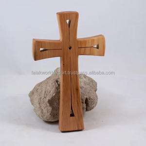 Mango de madera bíblica decoración de la pared del hogar escultura de pared cruzada tallada para la decoración del hogar de Falak World Export - Product Image 4