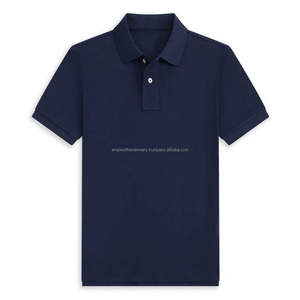 Polo de color personalizado liso para hombre, camiseta de mezcla de algodón informal de manga corta con cuello, ropa informal perfecta - Product Image 2