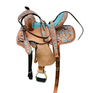 Selle de cheval en cuir de luxe professionnelle, design personnalisé, pour le polo, la randonnée, l'endurance, selle en cuir brun vierge - Product Image 4