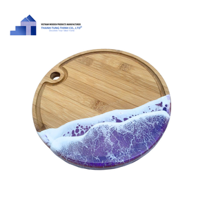 Plateau époxy durable les mieux notés plateaux de service de nourriture en bois pour la décoration de l'usine vietnamienne pour les grossistes - Product Image 2