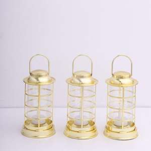 Handmade Mini Lantern Pure Glass and Metal Design With <b>Black</b> Plating for Home and Restaurant Dinner <b>Table</b> Decoration - Product Image 6