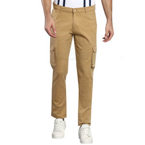 Pantalón cargo de uso diario con aspecto elegante simple Pantalón cargo de calidad premium para hombre con diseño de ajuste clásico - Product Image 1