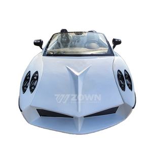 白い電気スポーツカー、ヴィンテージクラシックカー、アンティーク電気観光車、そして車 - Product Image 1