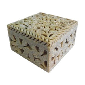 Belle nouvelle boîte de stéatite exclusive de produit fait à la main avec l'art de la sculpture Look moderne élégant pour l'article de cadeaux de boîte à bijoux - Product Image 1